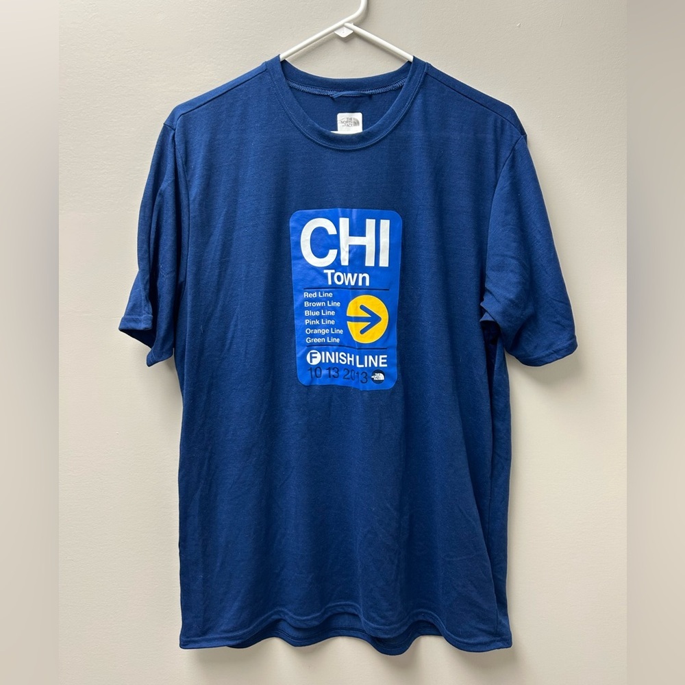 The North‎ Face Chicago Marathon Men's Blue T-Shirt